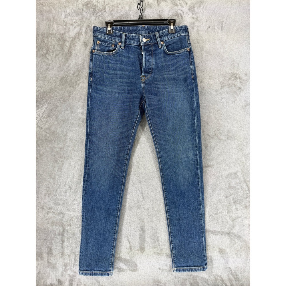 Buck Mason Maverick Slim Jeans 32 Mens Blue Double Dipped 14 oz Denim 12101